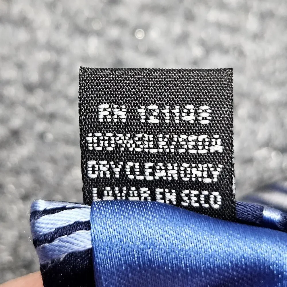 Bugatti Neck Tie Blue Diamond Plaid‎ Pattern 100% Silk Navy White Band Stripes